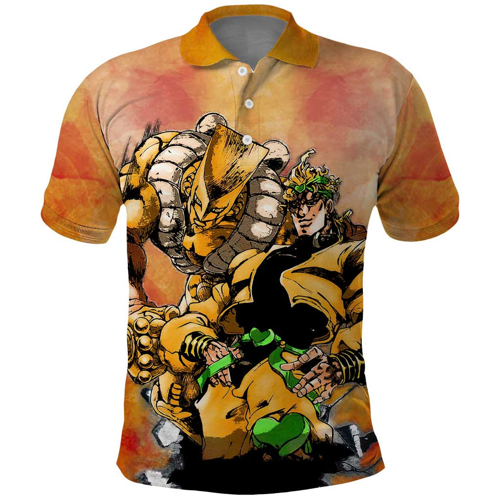 Trippy Dio V1 Jojo’s Bizarre Adventure Polo Shirt Trippy Style