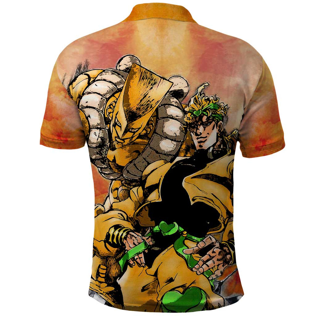 Trippy Dio V1 Jojo’s Bizarre Adventure Polo Shirt Trippy Style