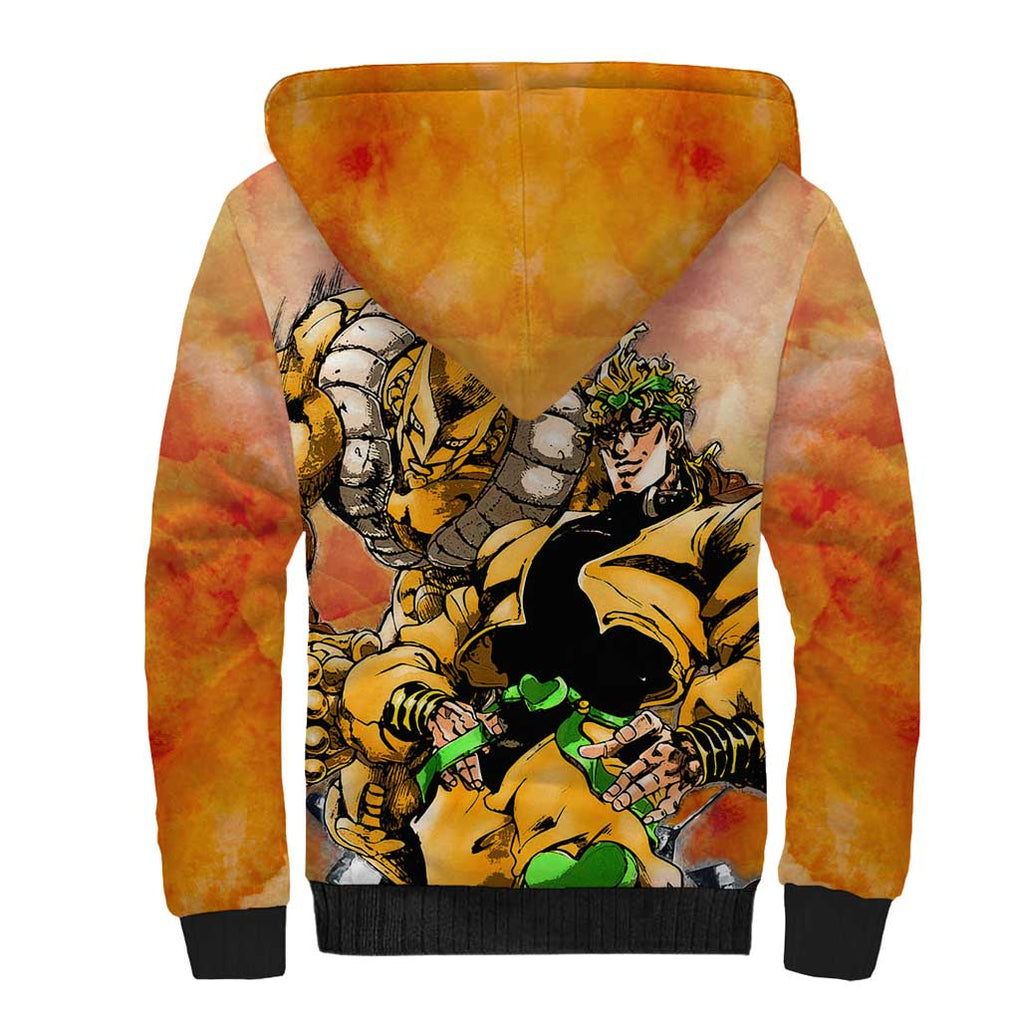 Trippy Dio V1 Jojo’s Bizarre Adventure Sherpa Hoodie Trippy Style