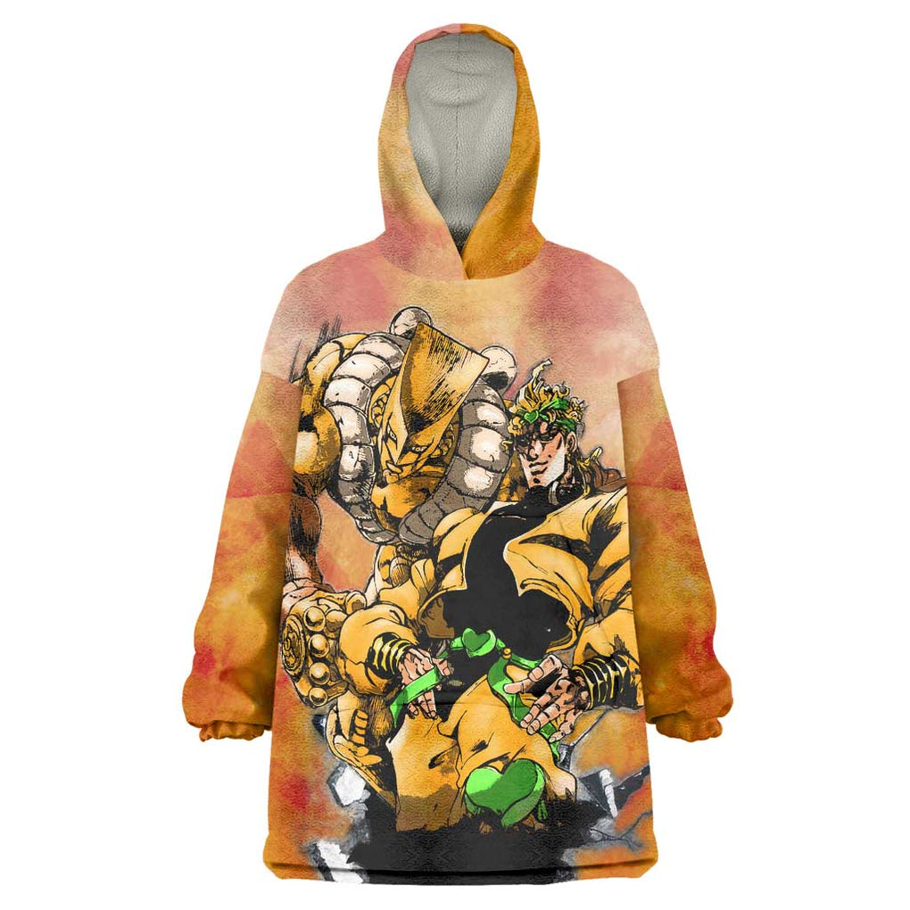 Trippy Dio V1 Jojo’s Bizarre Adventure Wearable Blanket Hoodie Trippy Style