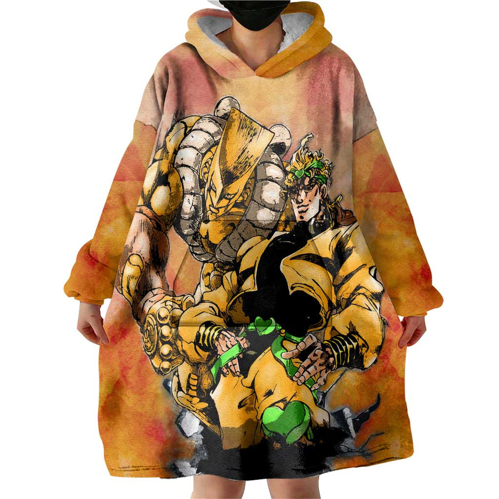 Trippy Dio V1 Jojo’s Bizarre Adventure Wearable Blanket Hoodie Trippy Style