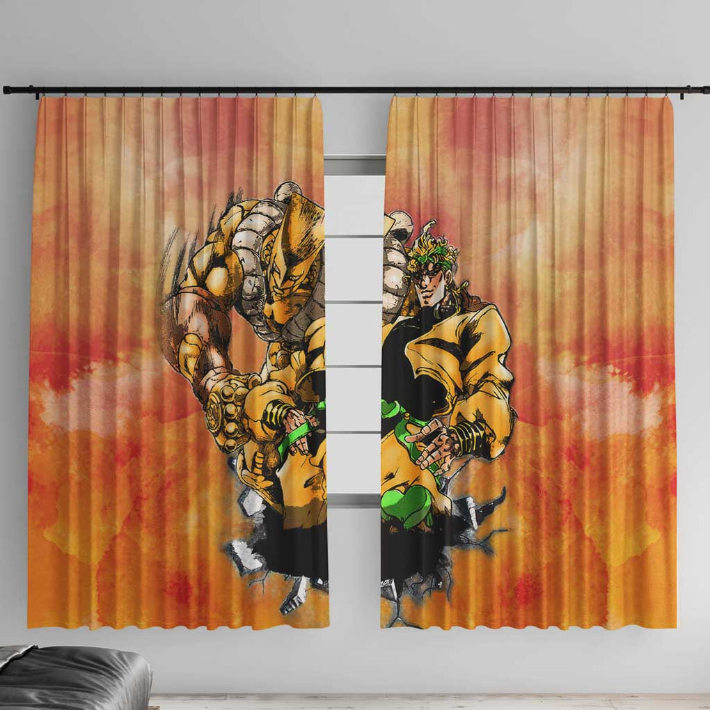 Trippy Dio V1 Jojo’s Bizarre Adventure Window Curtain Trippy Style