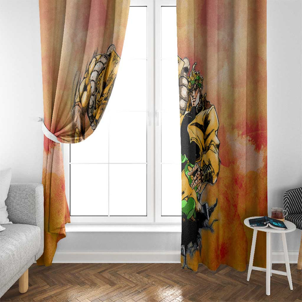 Trippy Dio V1 Jojo’s Bizarre Adventure Window Curtain Trippy Style
