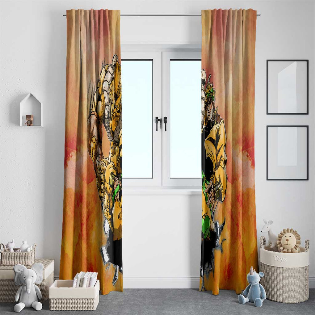 Trippy Dio V1 Jojo’s Bizarre Adventure Window Curtain Trippy Style