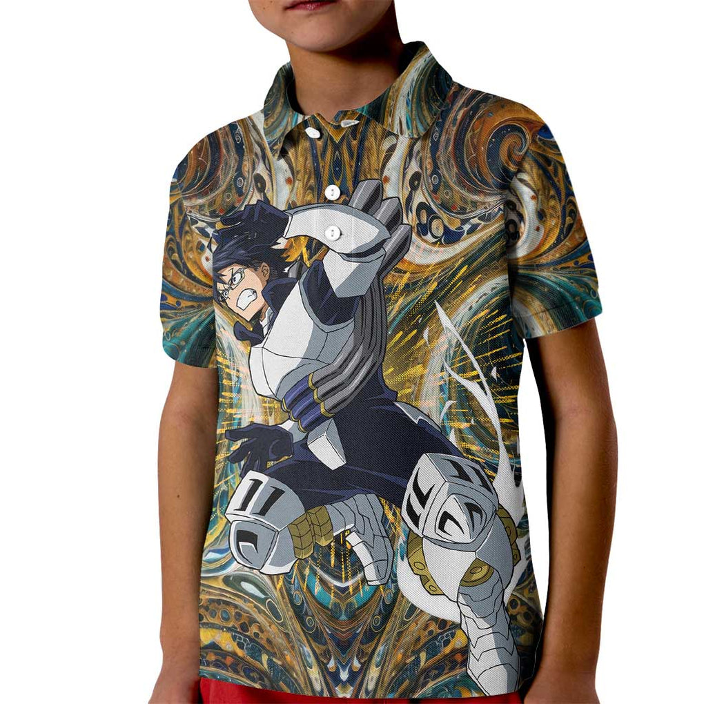 Trippy Engine Ida Tenya My Hero Academia Kid Polo Shirt Trippy Style