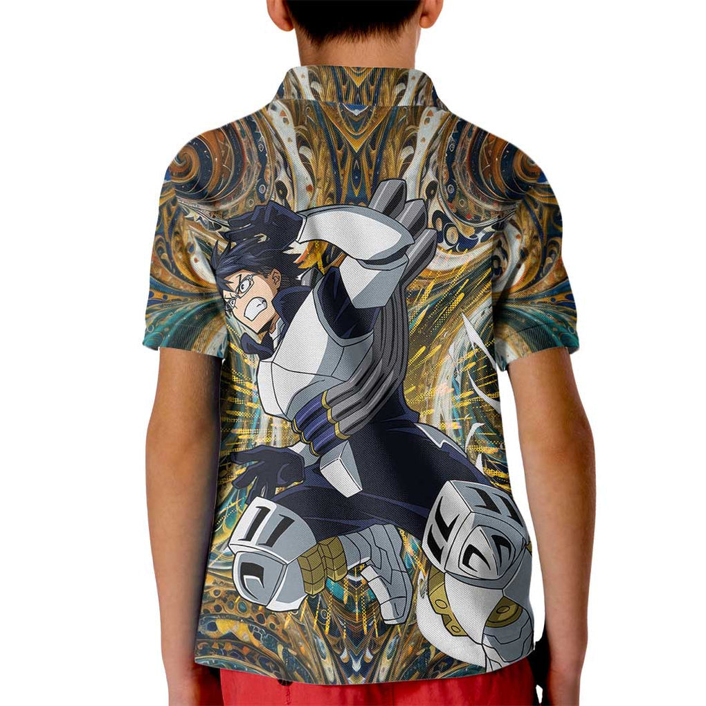 Trippy Engine Ida Tenya My Hero Academia Kid Polo Shirt Trippy Style