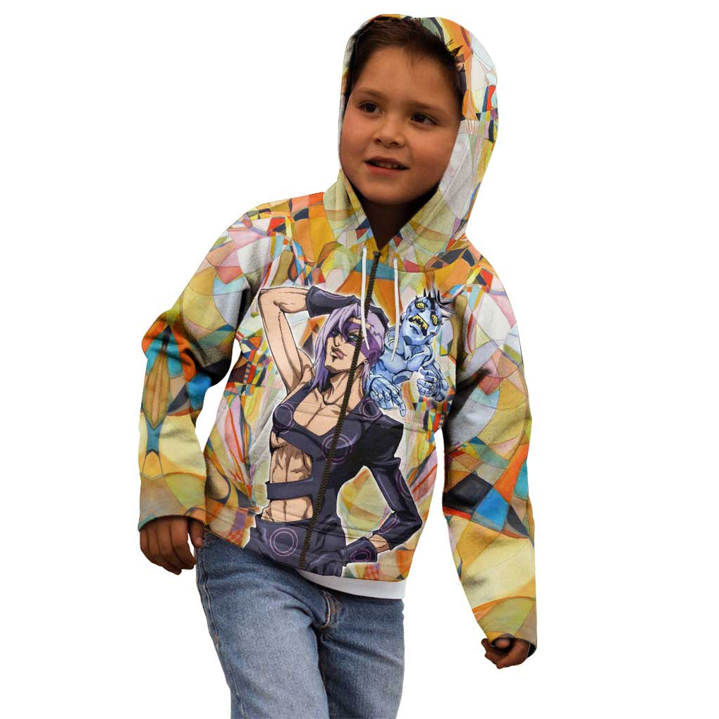 Trippy Melone Babyhead Jojo’s Bizarre Adventure Kid Hoodie Trippy Style