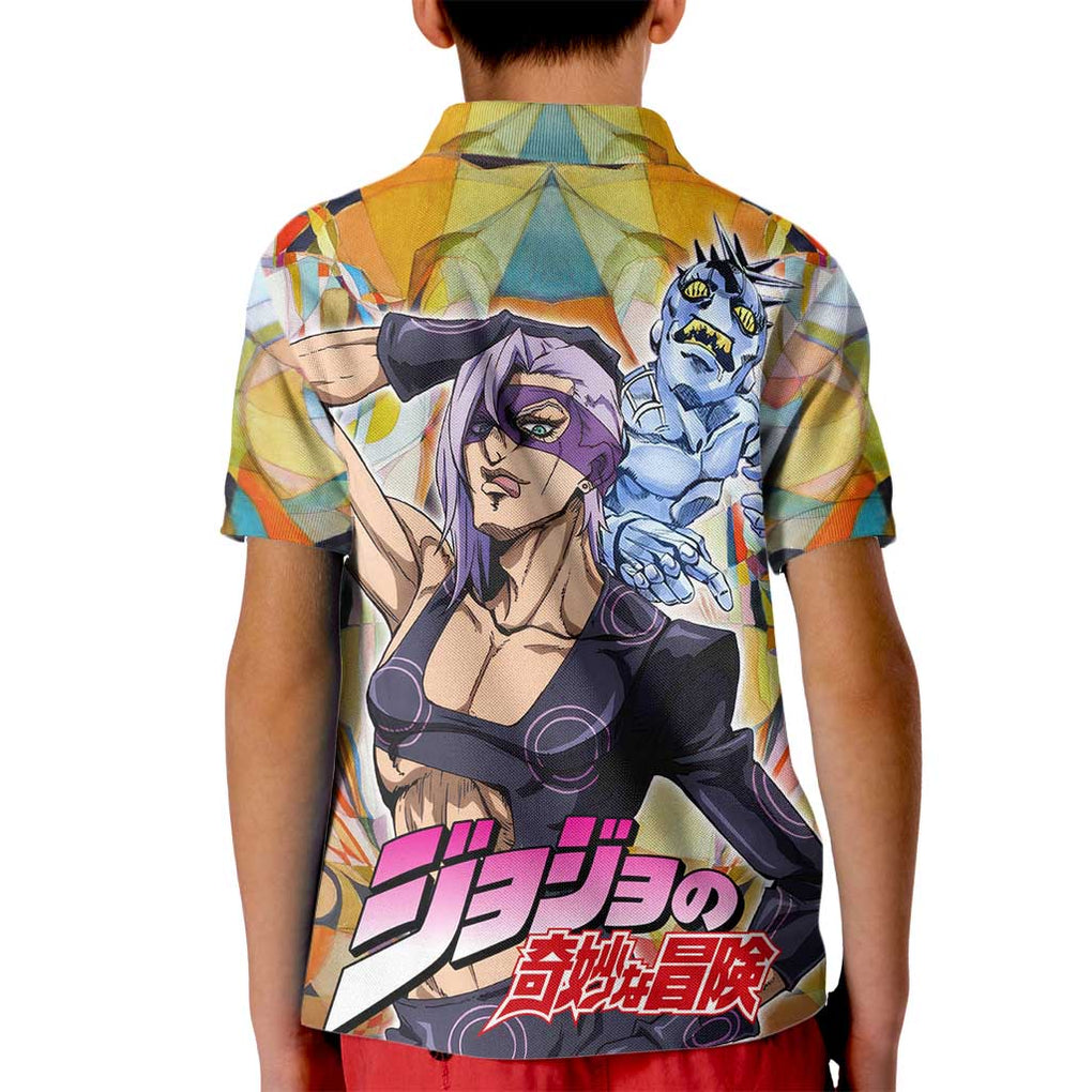 Trippy Melone Babyhead Jojo’s Bizarre Adventure Kid Polo Shirt Trippy Style
