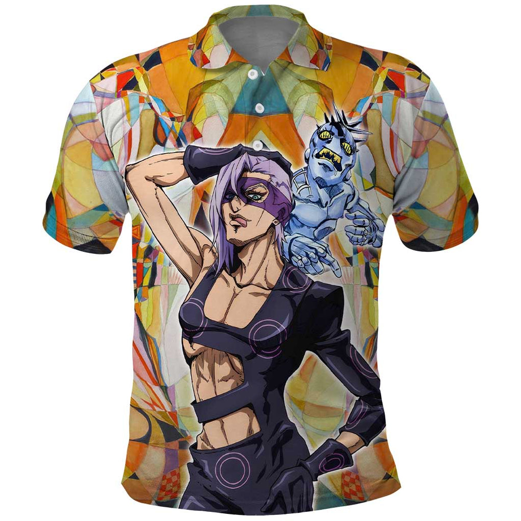 Trippy Melone Babyhead Jojo’s Bizarre Adventure Polo Shirt Trippy Style