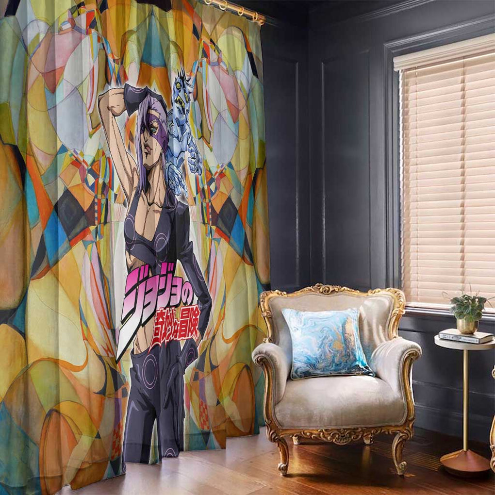 Trippy Melone Babyhead Jojo’s Bizarre Adventure Window Curtain Trippy Style