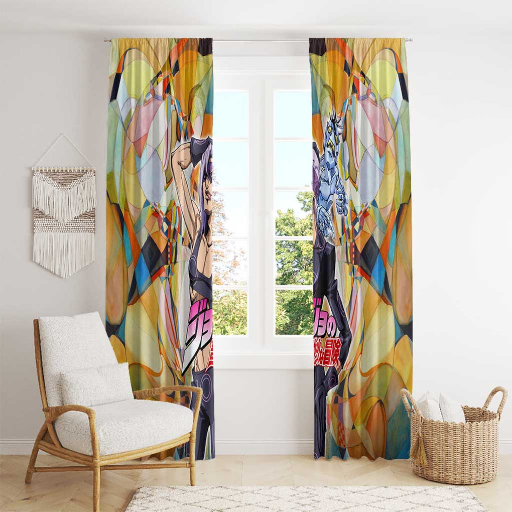 Trippy Melone Babyhead Jojo’s Bizarre Adventure Window Curtain Trippy Style
