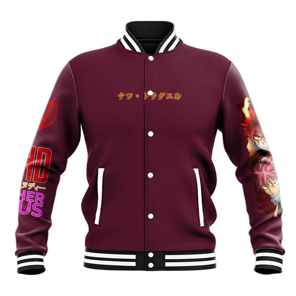 Natsu Dragneel V2 Fairy Tail Baseball Jacket Japan Anime Style - The Mazicc