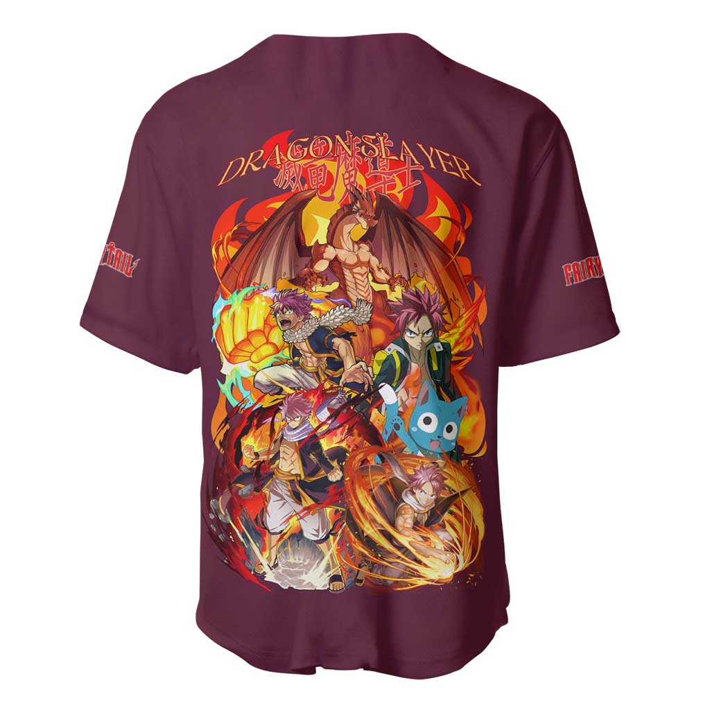 Natsu Dragneel V2 Fairy Tail Baseball Jersey Japan Anime Style - The Mazicc