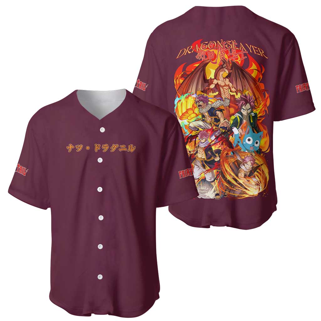 Natsu Dragneel V2 Fairy Tail Baseball Jersey Japan Anime Style - The Mazicc
