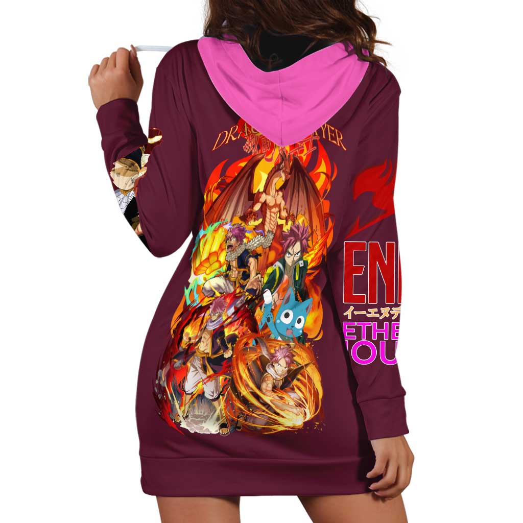 Natsu Dragneel V2 Fairy Tail Hoodie Dress Japan Anime Style - The Mazicc