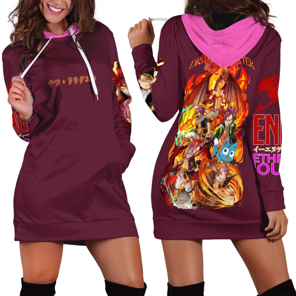 Natsu Dragneel V2 Fairy Tail Hoodie Dress Japan Anime Style - The Mazicc