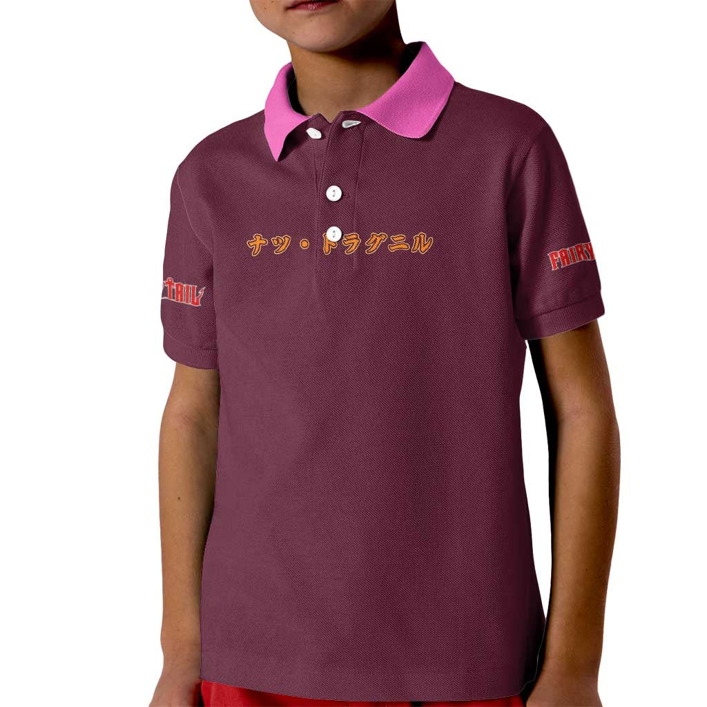 Natsu Dragneel V2 Fairy Tail Kid Polo Shirt Japan Anime Style - The Mazicc