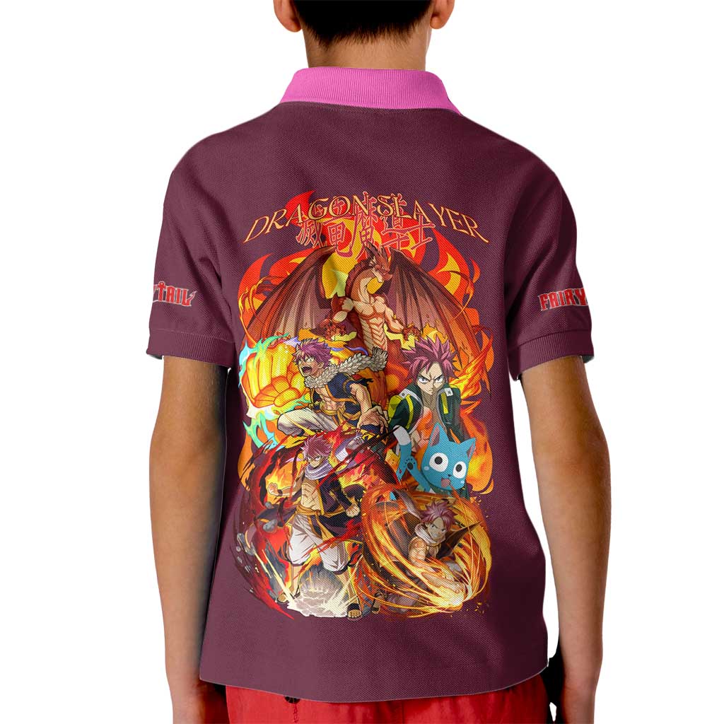 Natsu Dragneel V2 Fairy Tail Kid Polo Shirt Japan Anime Style - The Mazicc