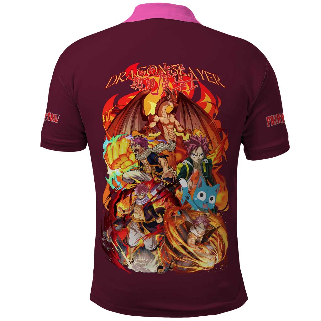 Natsu Dragneel V2 Fairy Tail Polo Shirt Japan Anime Style - The Mazicc