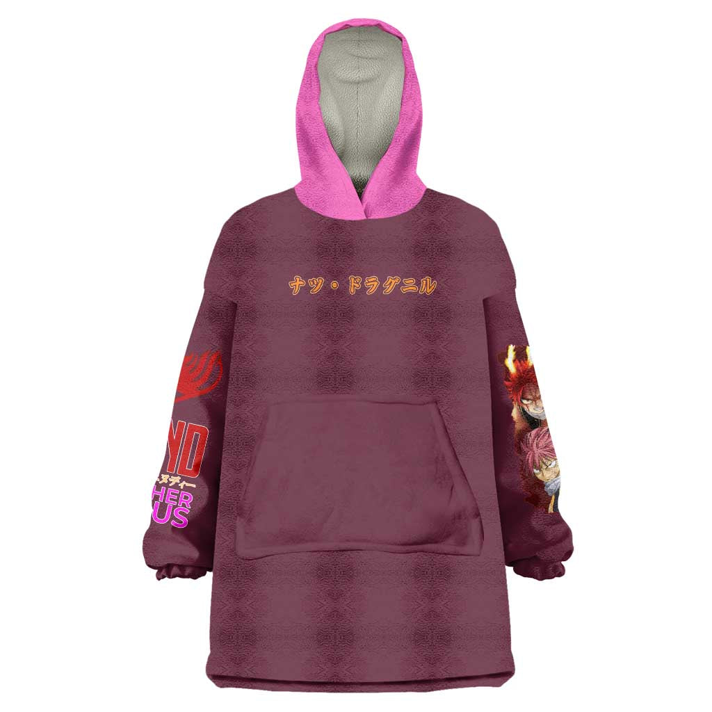 Natsu Dragneel V2 Fairy Tail Wearable Blanket Hoodie Japan Anime Style - The Mazicc