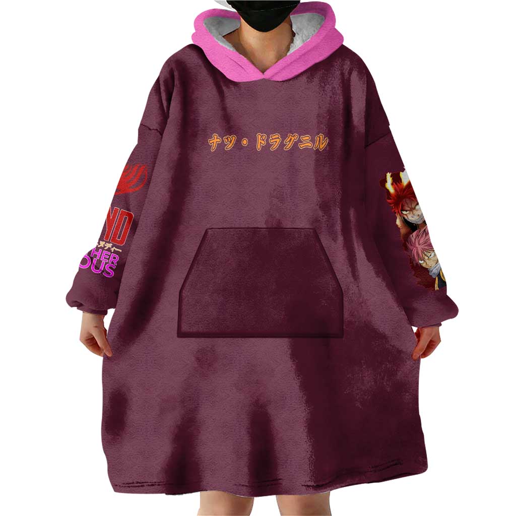 Natsu Dragneel V2 Fairy Tail Wearable Blanket Hoodie Japan Anime Style - The Mazicc