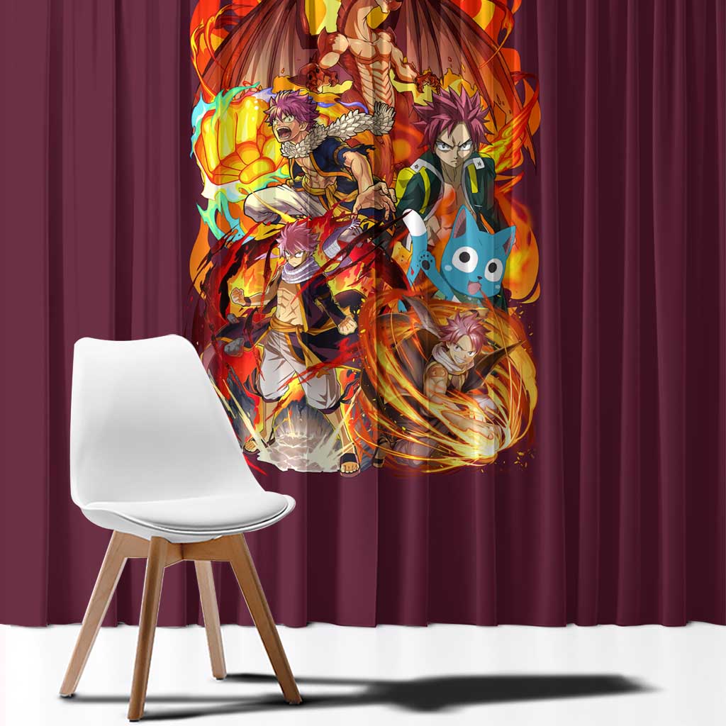 Natsu Dragneel V2 Fairy Tail Window Curtain Japan Anime Style - The Mazicc
