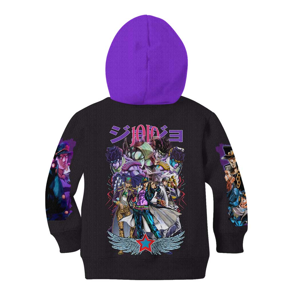 Jotaro Kujo V2 Jojo’s Bizarre Adventure Kid Hoodie Japan Anime Style - The Mazicc