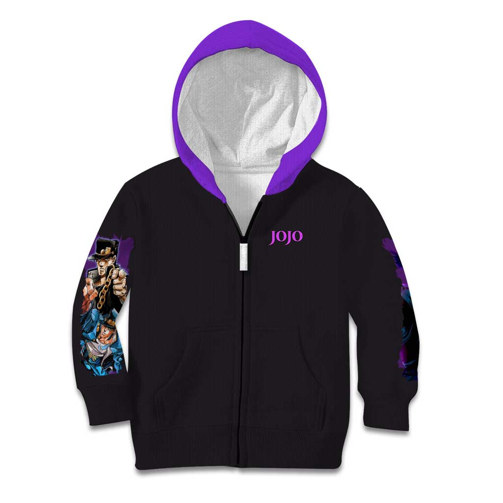Jotaro Kujo V2 Jojo’s Bizarre Adventure Kid Hoodie Japan Anime Style - The Mazicc