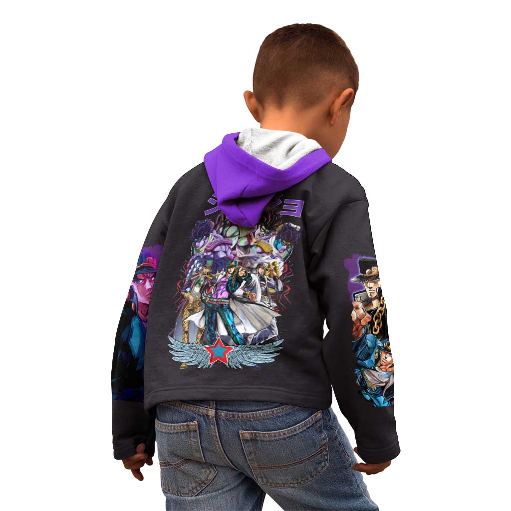 Jotaro Kujo V2 Jojo’s Bizarre Adventure Kid Hoodie Japan Anime Style - The Mazicc
