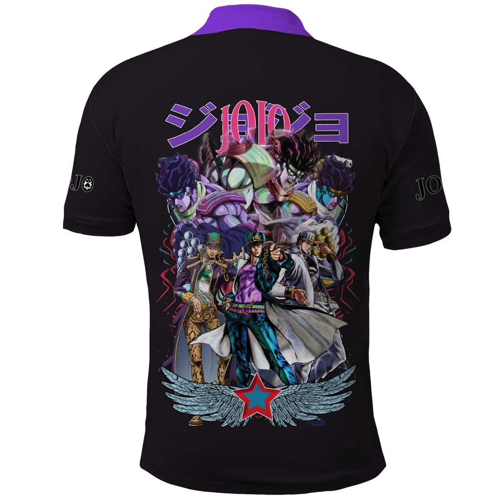 Jotaro Kujo V2 Jojo’s Bizarre Adventure Polo Shirt Japan Anime Style - The Mazicc