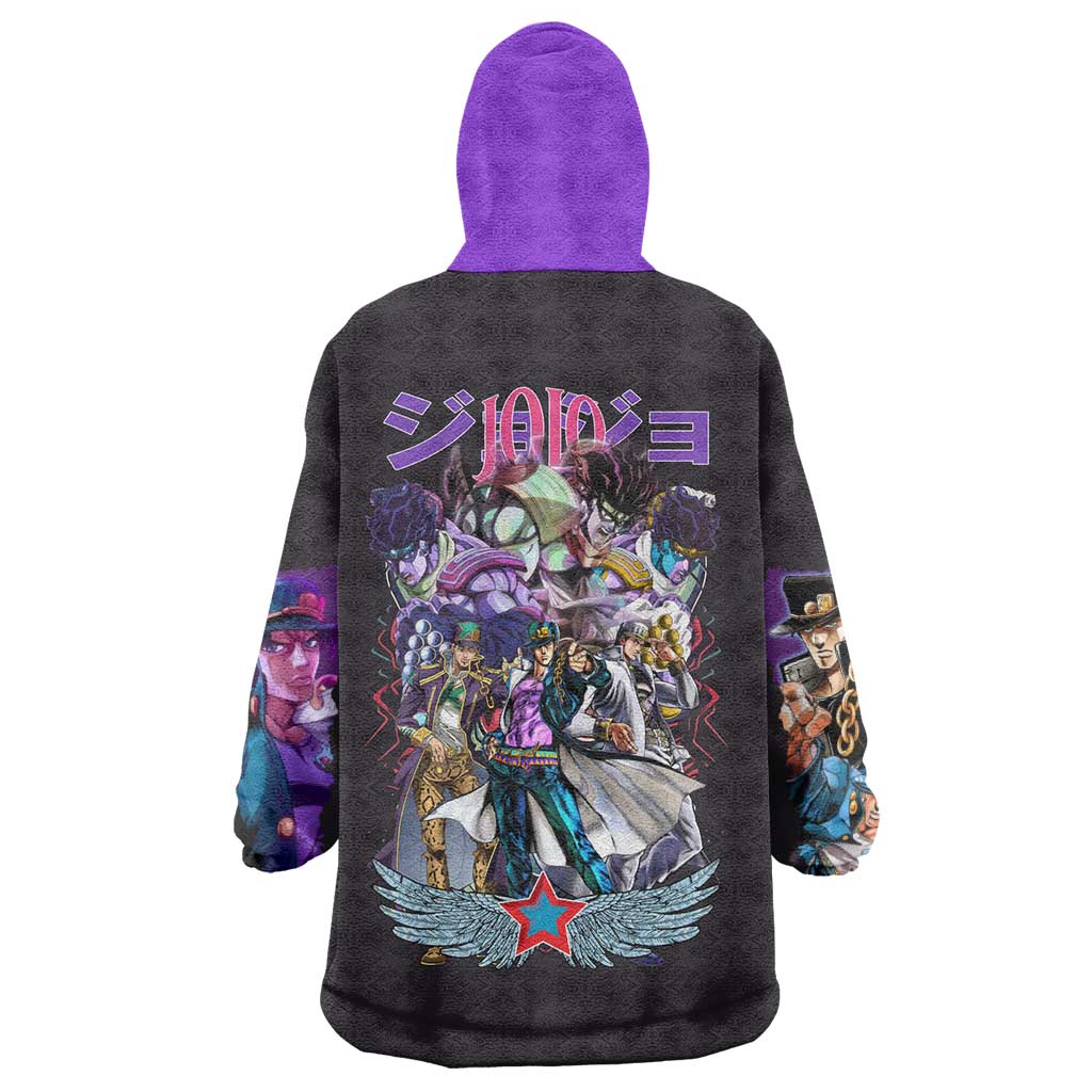 Jotaro Kujo V2 Jojo’s Bizarre Adventure Wearable Blanket Hoodie Japan Anime Style - The Mazicc
