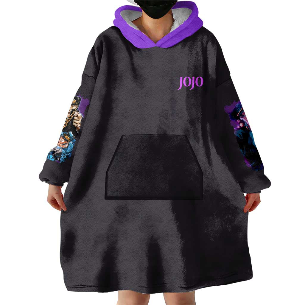 Jotaro Kujo V2 Jojo’s Bizarre Adventure Wearable Blanket Hoodie Japan Anime Style - The Mazicc