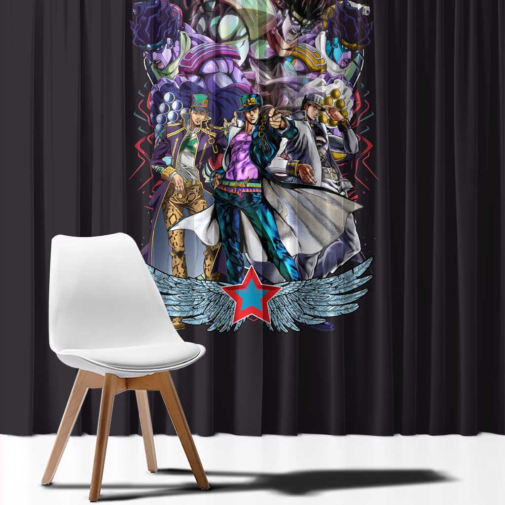 Jotaro Kujo V2 Jojo’s Bizarre Adventure Window Curtain Japan Anime Style - The Mazicc