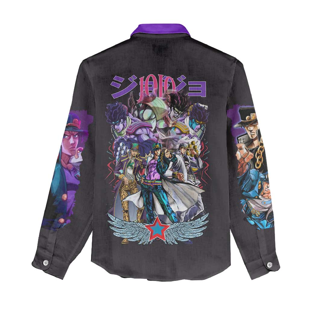 Jotaro Kujo V2 Jojo’s Bizarre Adventure Women Casual Shirt Japan Anime Style - The Mazicc