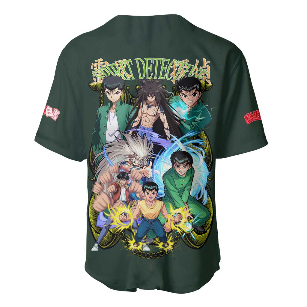 Yusuke Urameshi V4 Yuyu Hakusho Baseball Jersey Japan Anime Style - The Mazicc