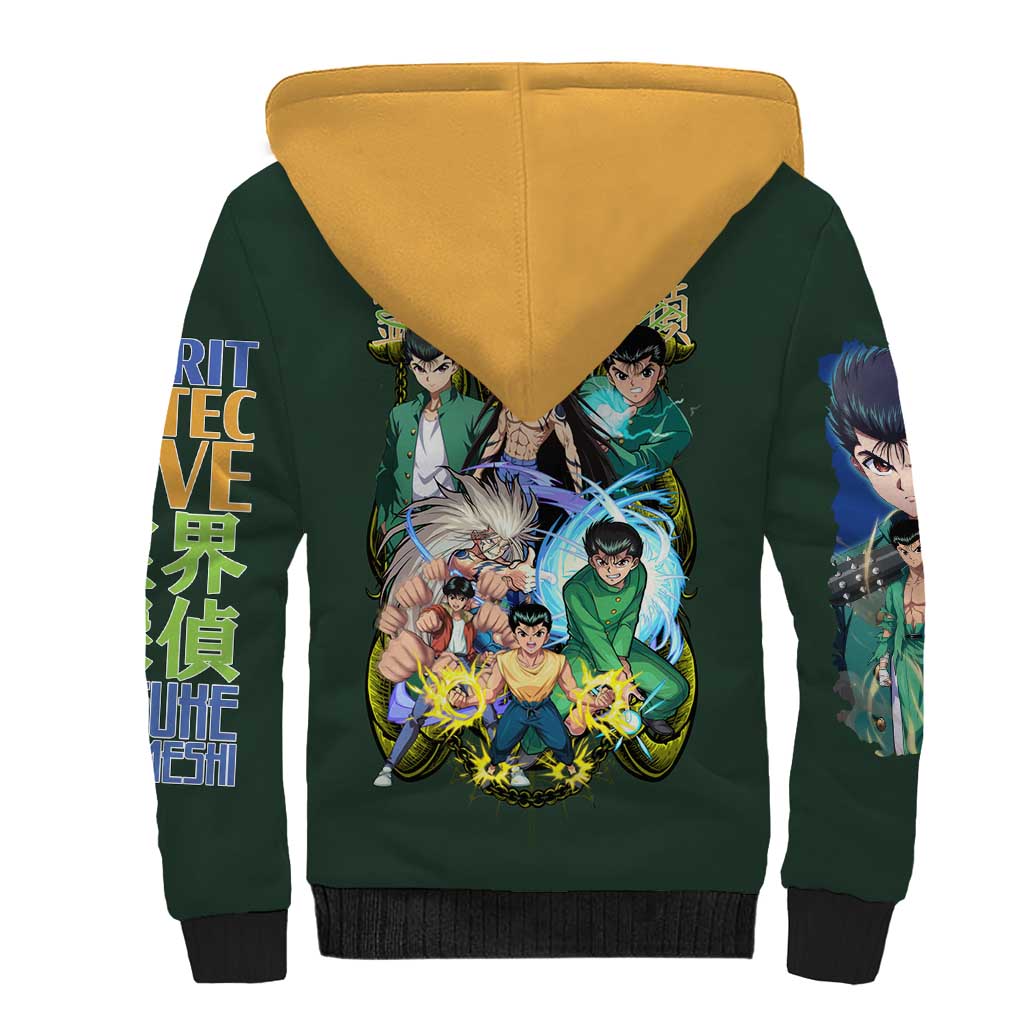 Yusuke Urameshi V4 Yuyu Hakusho Sherpa Hoodie Japan Anime Style - The Mazicc