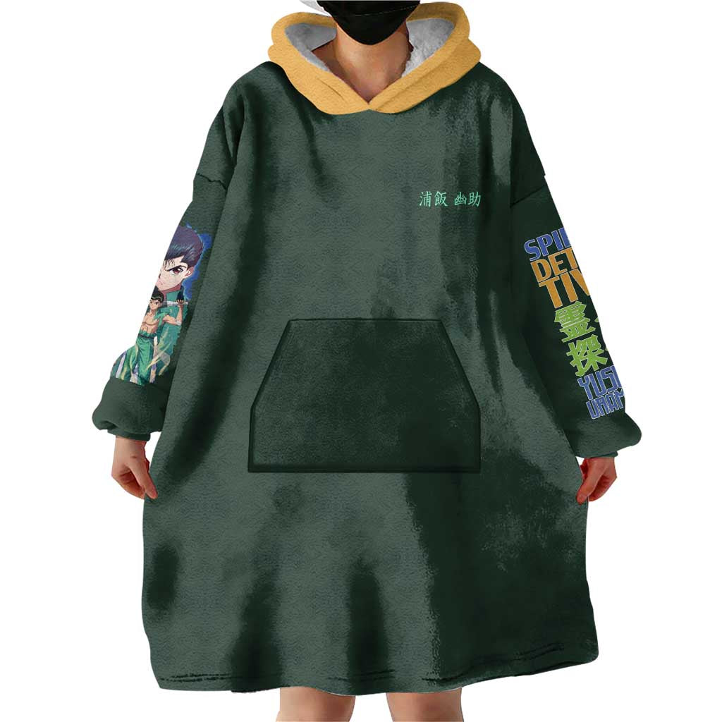 Yusuke Urameshi V4 Yuyu Hakusho Wearable Blanket Hoodie Japan Anime Style - The Mazicc