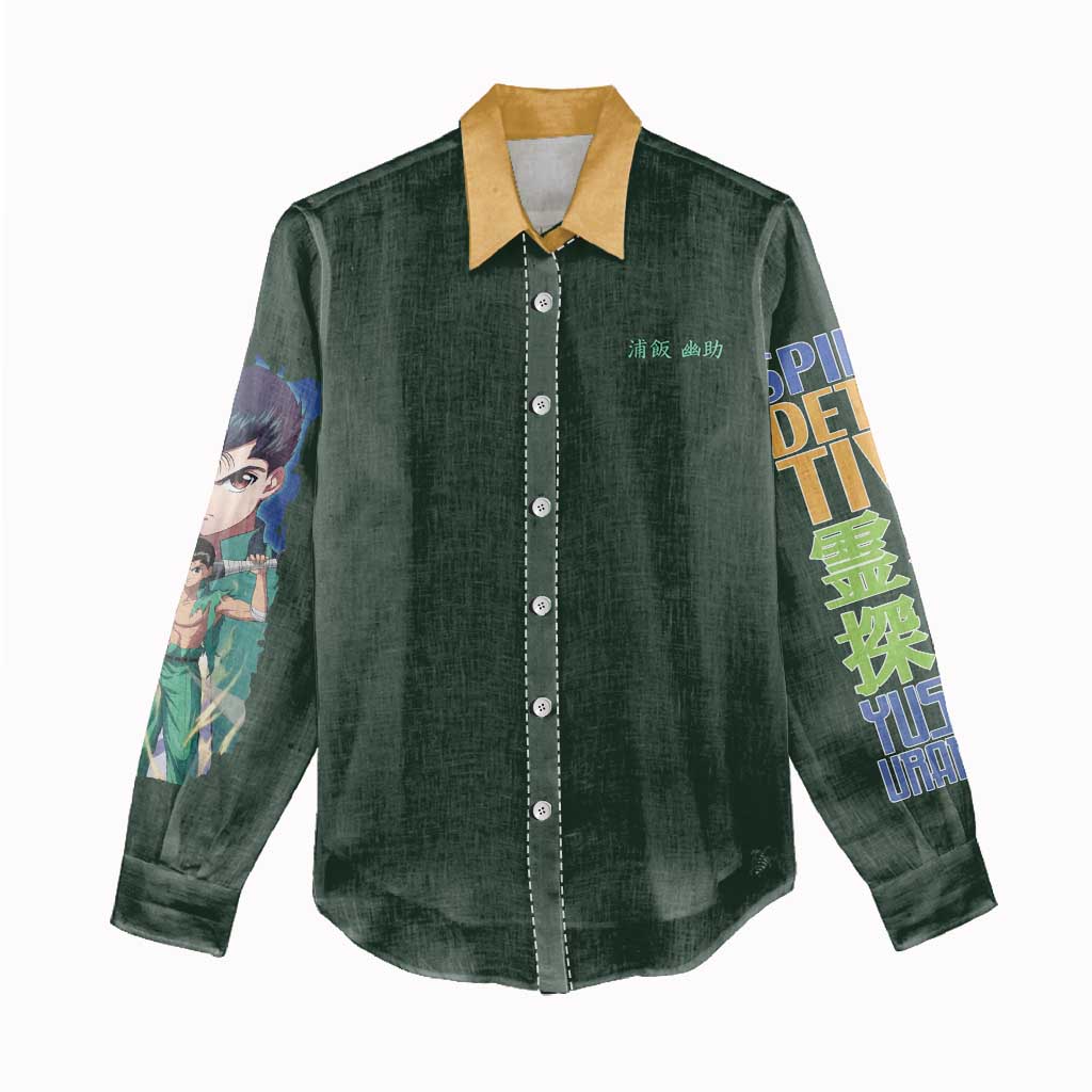 Yusuke Urameshi V4 Yuyu Hakusho Women Casual Shirt Japan Anime Style - The Mazicc
