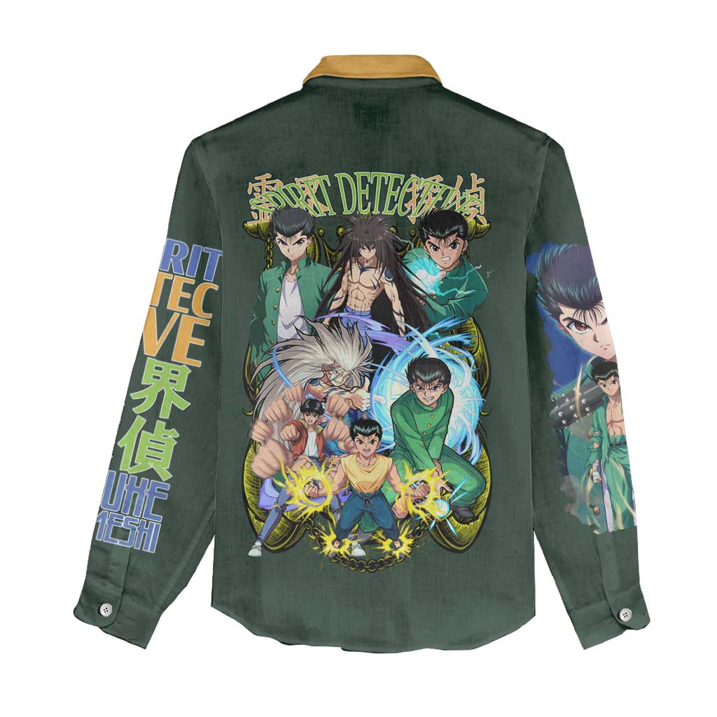 Yusuke Urameshi V4 Yuyu Hakusho Women Casual Shirt Japan Anime Style - The Mazicc