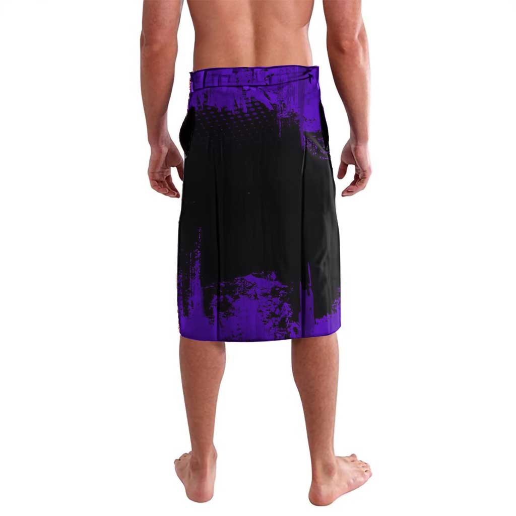 Shinobu Kocho Demon Slayer Purple Grunge Design Lavalava with Butterfly Theme and Calm Expression - The Mazicc