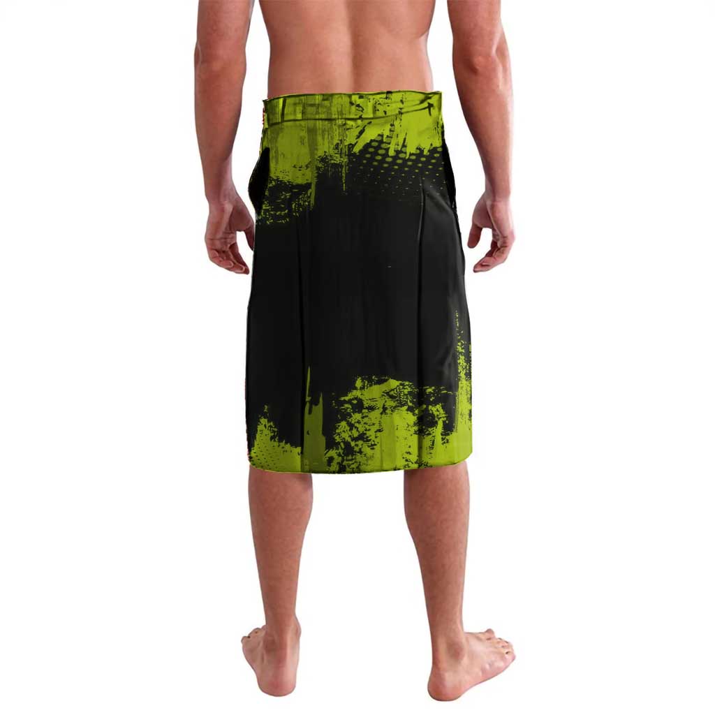 Gyomei Himejima Demon Slayer Bold Green Theme Lavalava with Prayer Pose and Intense Expression Design - The Mazicc