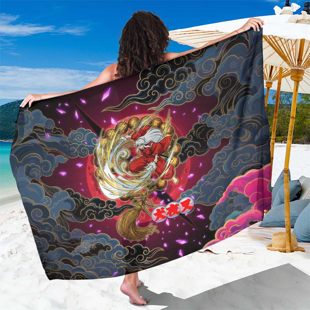 Inuyasha Demon Slayer Warrior Sarong Japanese Tattoo Art Style with Fiery Claw Marks