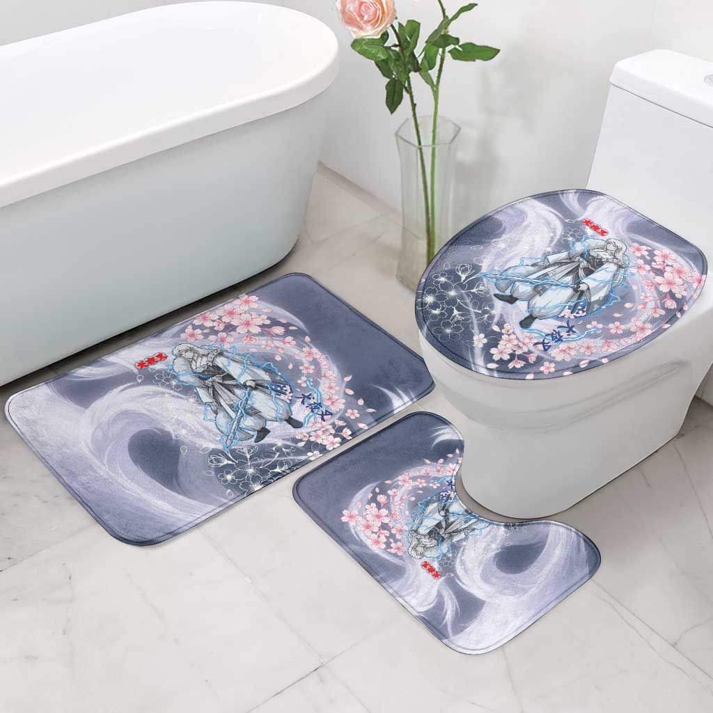 Sesshomaru Inuyasha Series Bathroom Set Elegant Sakura Storm Style with Crescent Moon Motif