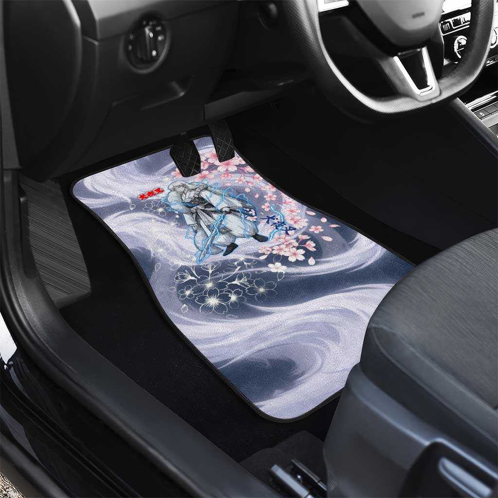 Sesshomaru Inuyasha Series Car Mats Elegant Sakura Storm Style with Crescent Moon Motif