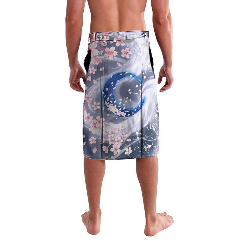 Sesshomaru Inuyasha Series Lavalava Elegant Sakura Storm Style with Crescent Moon Motif