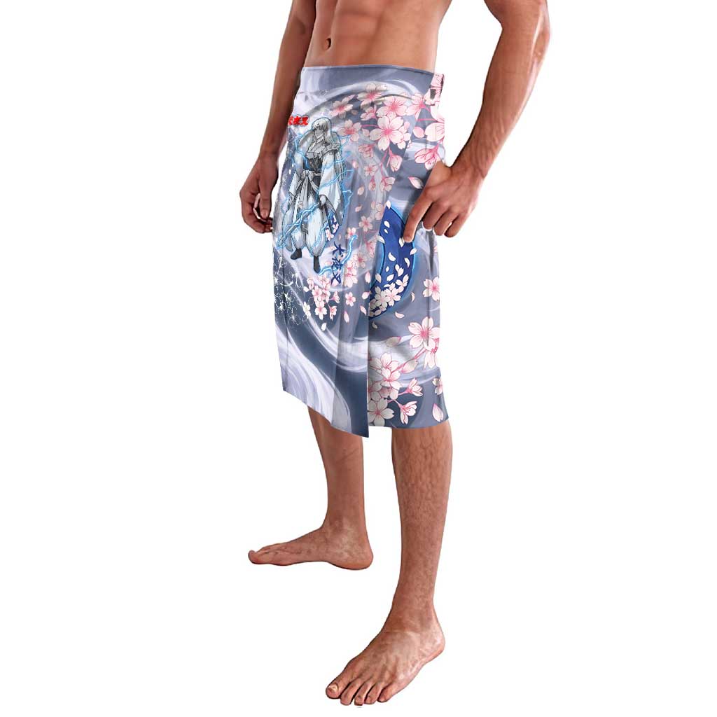 Sesshomaru Inuyasha Series Lavalava Elegant Sakura Storm Style with Crescent Moon Motif