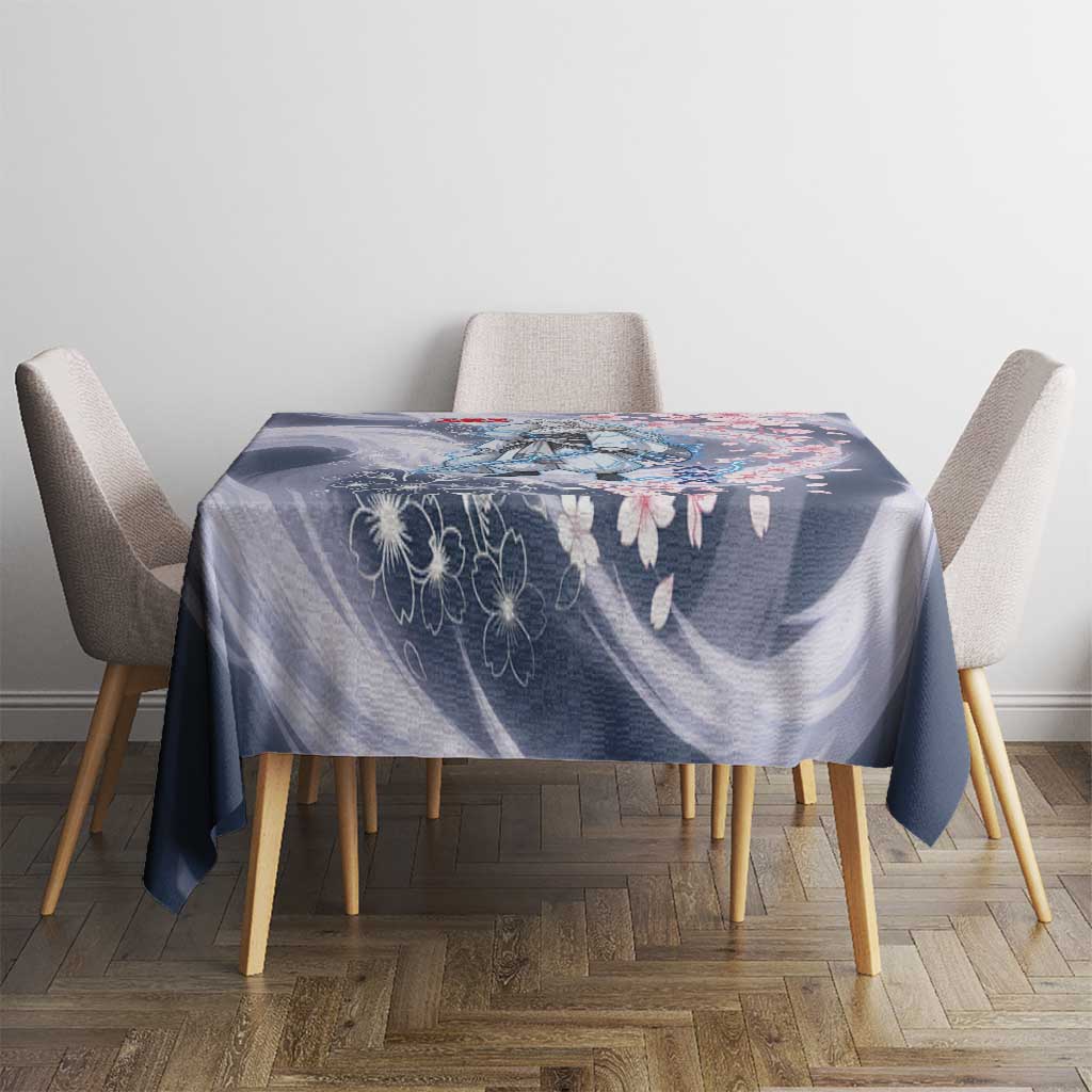 Sesshomaru Inuyasha Series Tablecloth Elegant Sakura Storm Style with Crescent Moon Motif