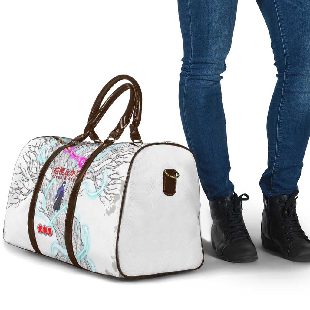 Kikyo and Kagome Inuyasha Series Travel Bag Spiritual Anime Art Style with Sacred Tree and Torii Gate
