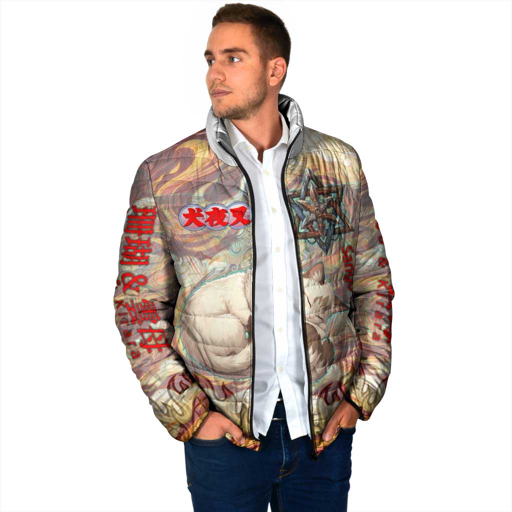 Sango and Kirara Inuyasha Series Padded Jacket Mythical Anime Style with Flame and Scale Motif
