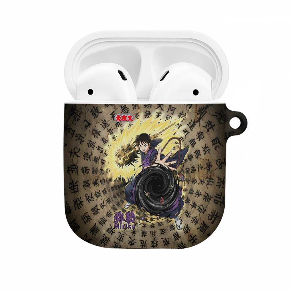 Miroku Inuyasha Series AirPods Case Cursed Monk Aesthetic with Sutra Script Background